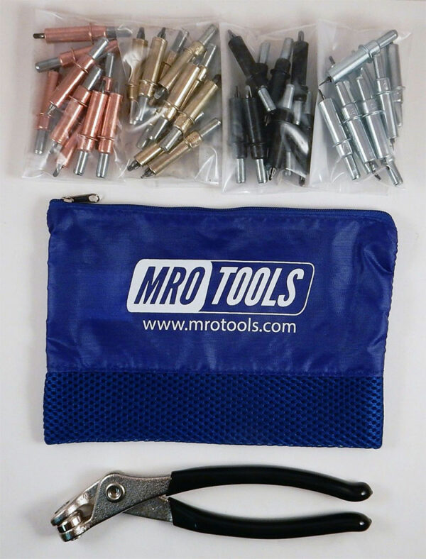 MRO Tools K5S40 Beginner Cleco Sheet Metal Fastener Kit w/ Mesh Carry Bag