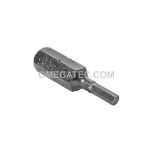 185-2.5MM Apex Brand 1/4'' Socket Head (Hex-Allen) Insert Bits, Metric