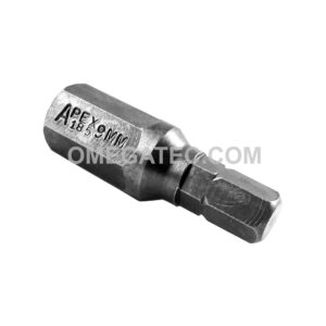 185-9MM Apex Brand 1/4'' Socket Head (Hex-Allen) Insert Bits, Metric
