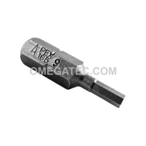 185-9X Apex Brand 1/4'' Socket Head (Hex-Allen) Insert Bits