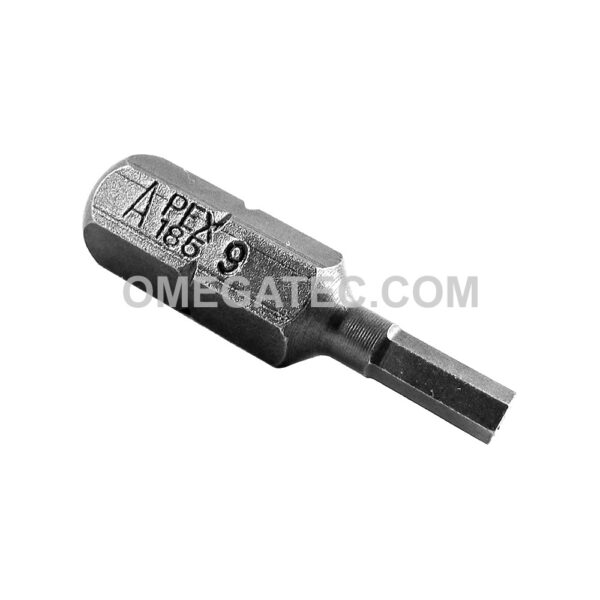 185-9X Apex Brand 1/4'' Socket Head (Hex-Allen) Insert Bits