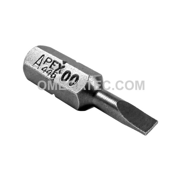 445-00X Apex Brand 1/4'' Slotted Insert Bits - Limited Clearance