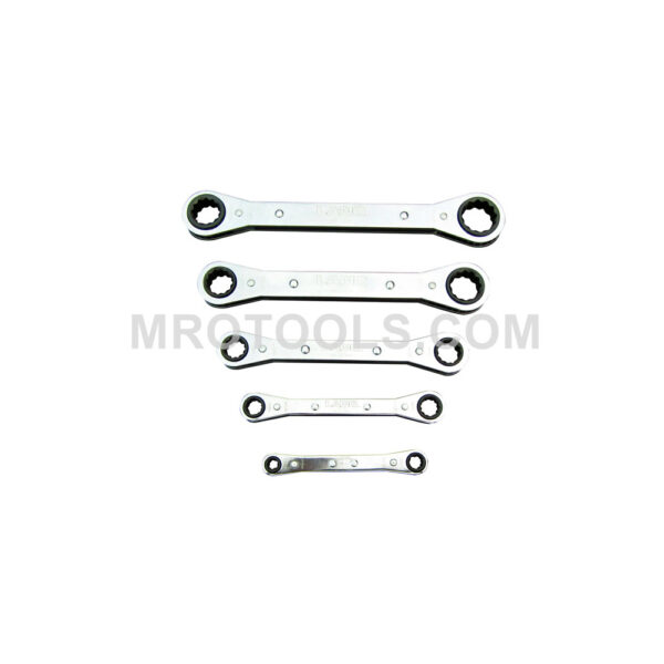 5373 Lang 5 Piece Ratcheting Box Wrench Set 12 Point, SAE