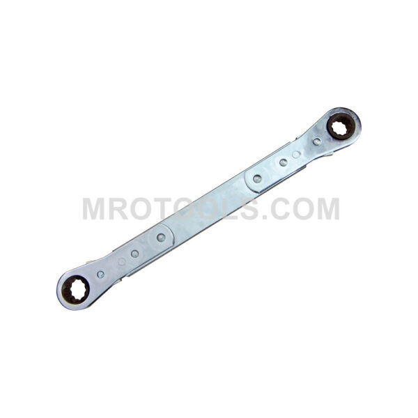 7665 Lang Flat Ratcheting Box Wrench, 12 Point, Extra Long, Metric