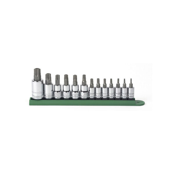 80725 GearWrench 1/4'', 3/8'' & 1/2'' Drive Tamper Proof Torx Bit Socket 13PC Set