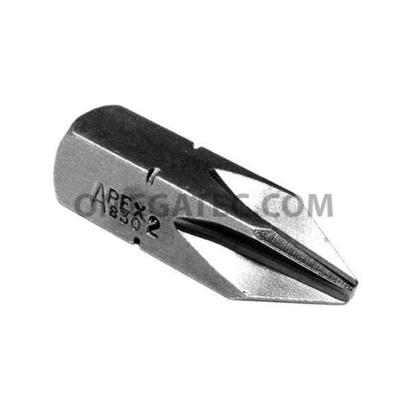 830-2R Apex Brand #2 Phillips Insert Bits, 5/16'' Square Drive