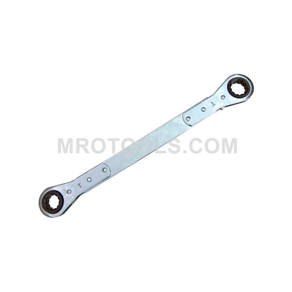 8665 Lang Flat Ratcheting Box Wrench, 12 Point, Extra Long, Metric