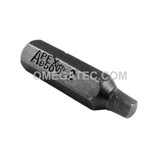 950-2X Apex Brand #2 Square Recess 1/4'' Insert Bit