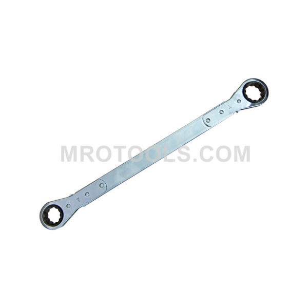 9665 Lang Flat Ratcheting Box Wrench, 12 Point, Extra Long, Metric