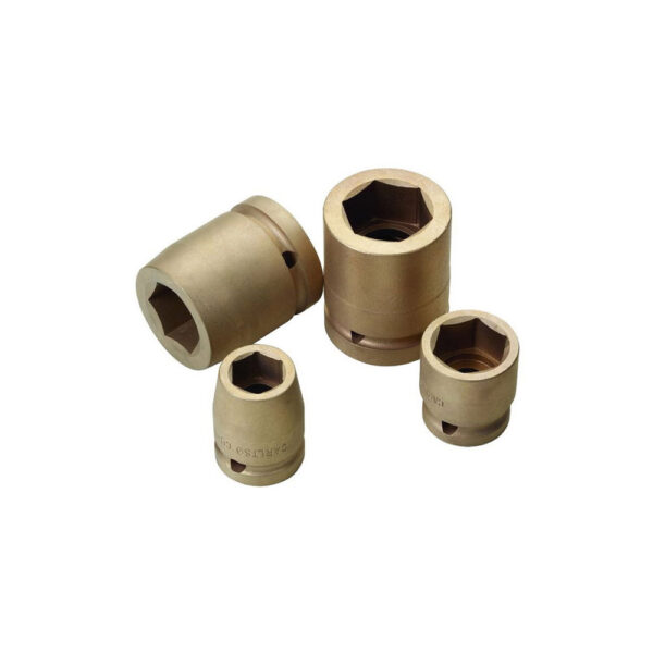 EX1610-4A CS Unitec Non-Sparking / Non-Magnetic 6 Point Standard Deep 1/4'' Drive Socket, Aluminum Bronze