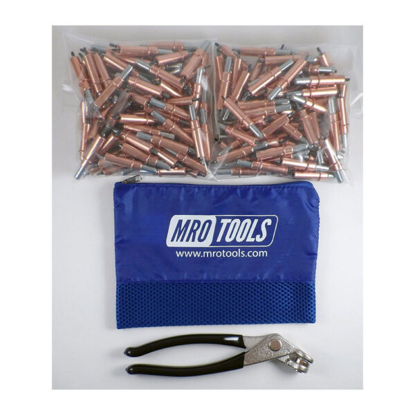 MRO Tools K1S250-1/8 Standard Plier Operated Cleco Fasteners 250 Piece Kit w/ Cleco Pliers & Carry Bag