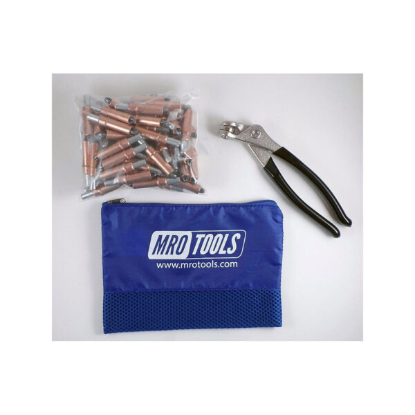 MRO Tools K1S100-1/4 Standard Plier Operated Cleco Fasteners 100 Piece Kit w/ Cleco Pliers & Carry Bag