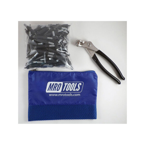 MRO Tools K1S100-5/32 Standard Plier Operated Cleco Fasteners 100 Piece Kit w/ Cleco Pliers & Carry Bag