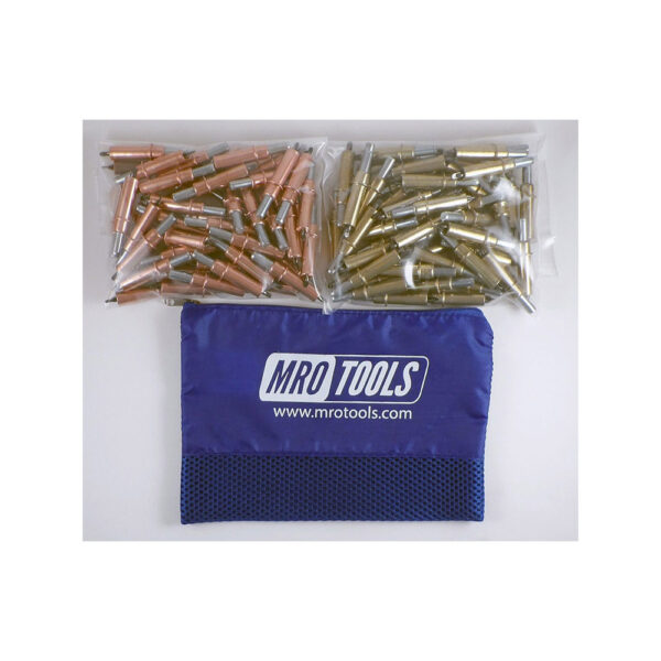 MRO Tools K3S100-1 Standard 50 1/8'' & 50 3/16'' Cleco Fasteners Kit w/ Carry Bag