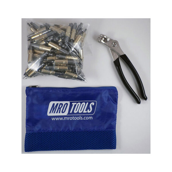 MRO Tools KHD1S50-3/16 Heavy Duty Plier Operated Cleco Fasteners 50 Piece Kit w/ Cleco Pliers & Carry Bag