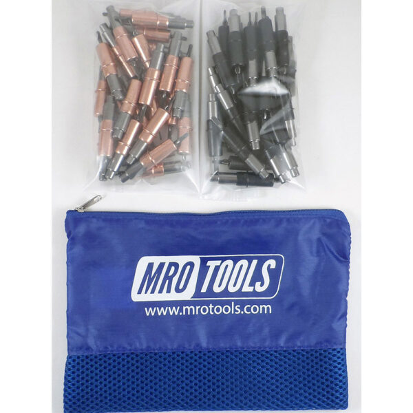MRO Tools KHD3S50-2 Heavy Duty 25 1/8'' & 25 5/32'' Cleco Fasteners Kit w/ Carry Bag
