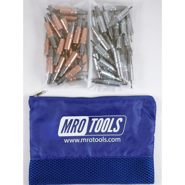 MRO Tools KHD3S50-3 Heavy Duty 25 1/8'' & 25 3/32'' Cleco Fasteners Kit w/ Carry Bag