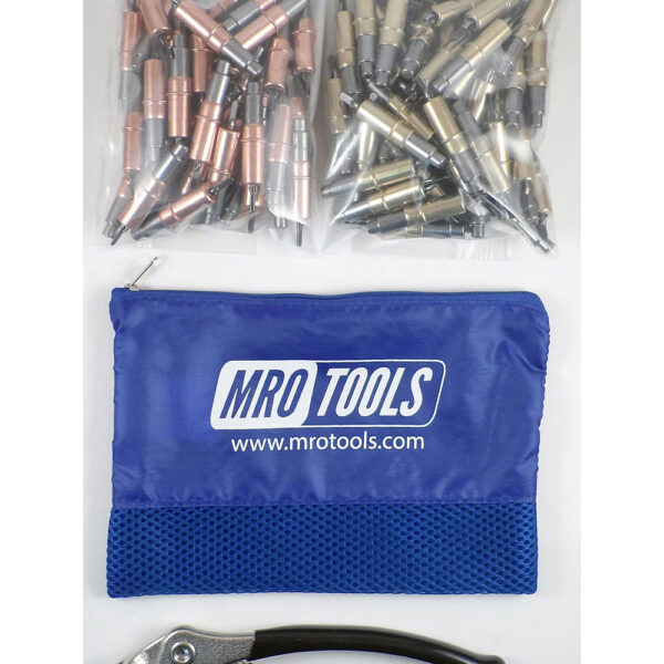 MRO Tools KHD4S100-1 Heavy Duty 50 1/8'' & 50 3/16'' Cleco Fasteners Kit w/ Carry Bag
