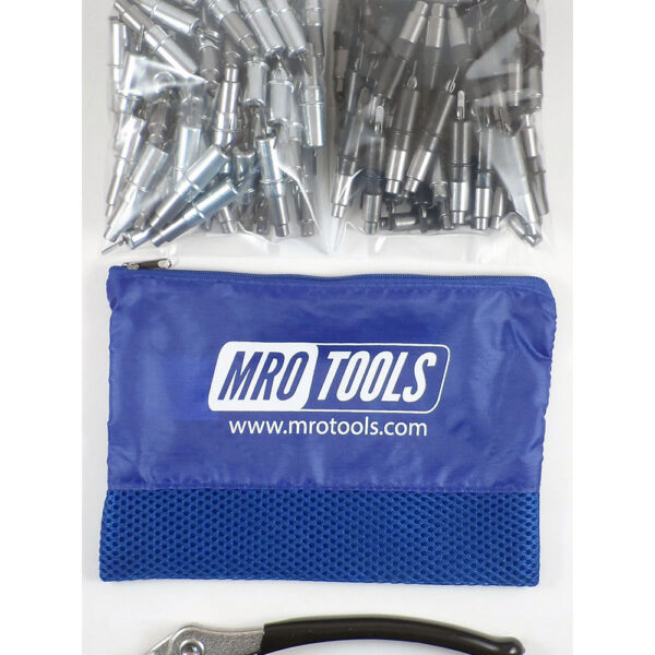 MRO Tools KHD4S100-6 Heavy Duty 50 5/32'' & 50 3/32'' Cleco Fasteners Kit w/ Carry Bag