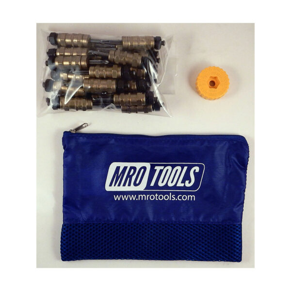 MRO Tools KHN1S25-3/16 Standard Hex-Nut Cleco Fasteners 25 Piece Kit w/ HBHT Tool & Carry Bag