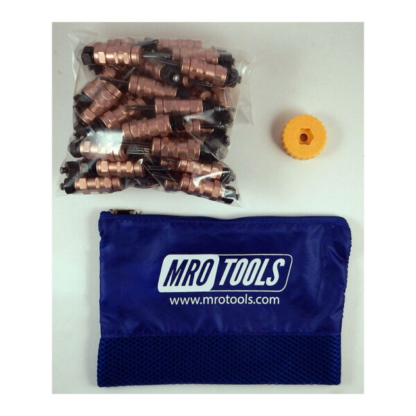 MRO Tools KHN1S50-1/8 Standard Hex-Nut Cleco Fasteners 50 Piece Kit w/ HBHT Tool & Carry Bag