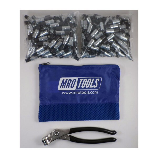 MRO Tools KK1S400-3/32 Extra Short Plier Operated Cleco Fasteners 400 Piece Kit w/ Cleco Pliers & Carry Bag