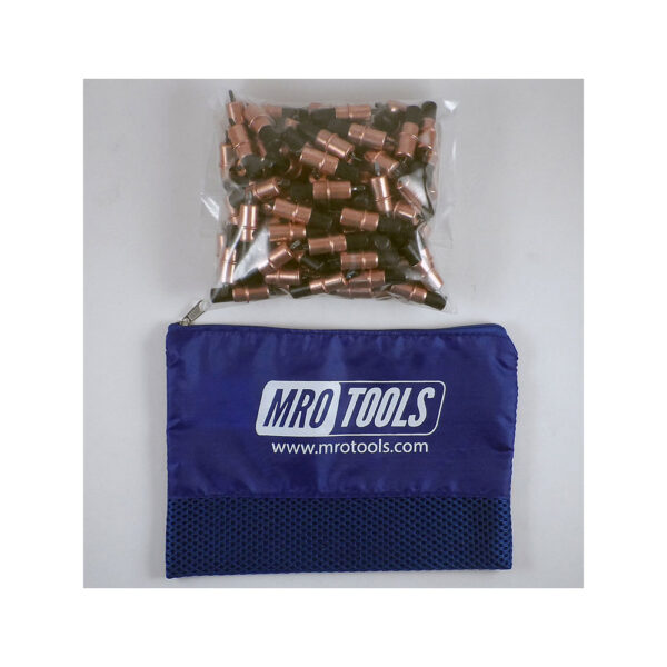 MRO Tools KK2S100-1/8 Extra Short Plier Operated Cleco Fasteners 100 Piece Kit w/ Carry Bag