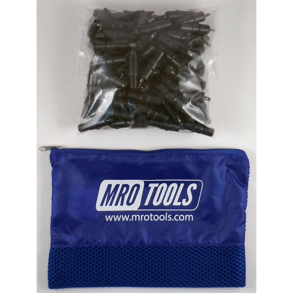MRO Tools KK2S50-5/32 Extra Short Plier Operated Cleco Fasteners 50 Piece Kit w/ Carry Bag