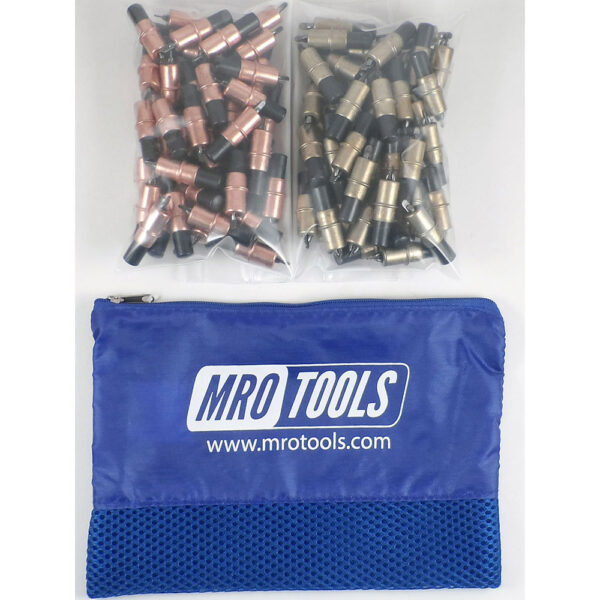 MRO Tools KK3S100-1 Extra Short 50 1/8'' & 50 3/16'' Cleco Fasteners Kit w/ Carry Bag