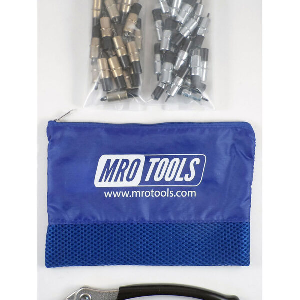 MRO Tools KK4S50-5 Extra Short 25 3/16'' & 25 3/32'' Cleco Fasteners Kit w/ Carry Bag
