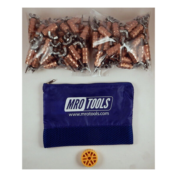 MRO Tools KWN1S100-1/8 Standard Wing-Nut Cleco Fasteners 100 Piece Kit w/ HBHT Tool & Carry Bag