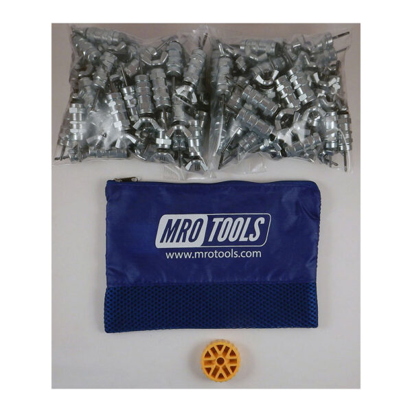 MRO Tools KWN1S100-3/32 Standard Wing-Nut Cleco Fasteners 100 Piece Kit w/ HBHT Tool & Carry Bag