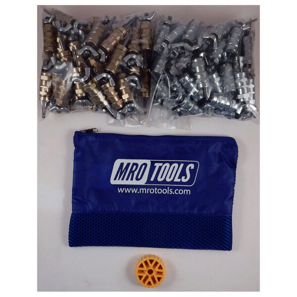 MRO Tools KWN4S100-5 Standard Wing-Nut 50 3/16'' & 50 3/32'' Cleco Fasteners Kit w/ HBHT Tool & Carry Bag