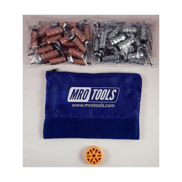 MRO Tools KWN4S50-3 Standard Wing-Nut 25 1/8'' & 25 3/32'' Cleco Fasteners Kit w/ HBHT Tool & Carry Bag