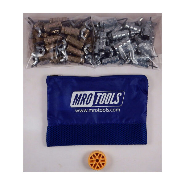 MRO Tools KWN4S50-5 Standard Wing-Nut 25 3/16'' & 25 3/32'' Cleco Fasteners Kit w/ HBHT Tool & Carry Bag