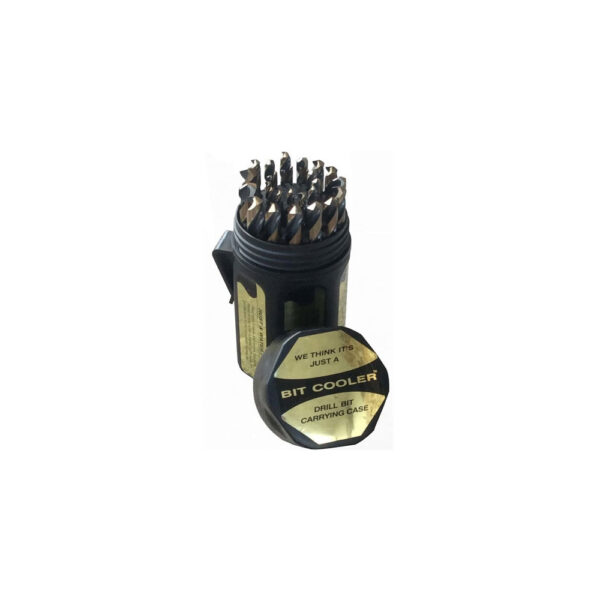 HSJOHD29FP Omega Technologies 29PC Jobber Drill Bit Set, 1/16 - 1/2 (1/64 Increments) HSS Black and Gold, Plastic Case