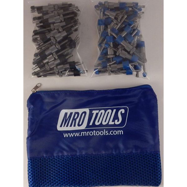 SEL3S100-4 No-Mar 50 3/16'' & 50 5/32'' Sheet Metal Fasteners Kit w/ Carry Bag