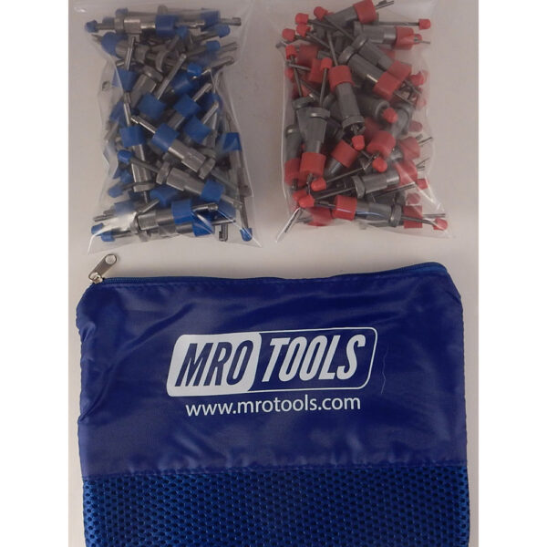 SEL3S100-6 No-Mar 50 5/32'' & 50 3/32'' Sheet Metal Fasteners Kit w/ Carry Bag
