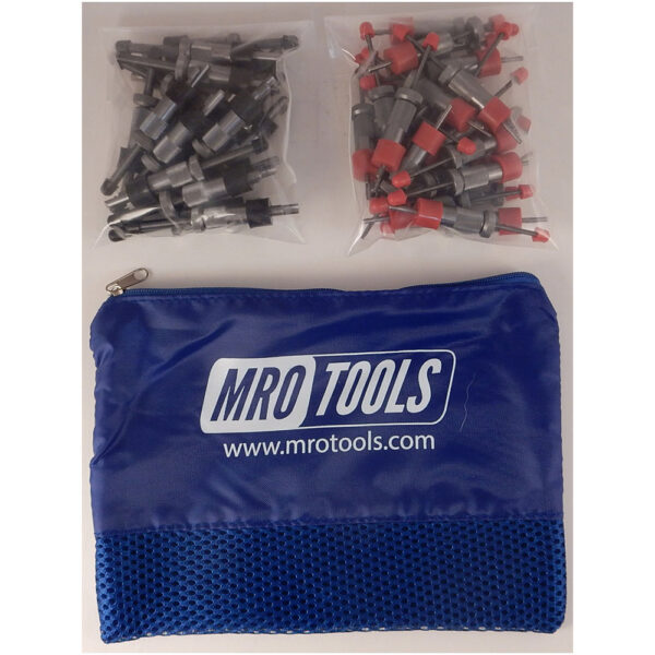 SEL3S50-5 No-Mar 25 3/16'' & 25 3/32'' Sheet Metal Fasteners Kit w/ Carry Bag
