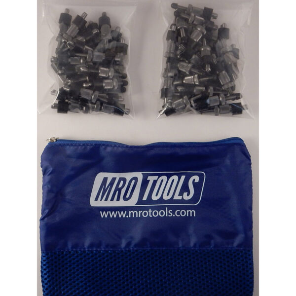 SSL2S50-3/16 No-Mar 3/16'' Sheet Metal Fasteners 50 Piece Kit w/ Carry Bag