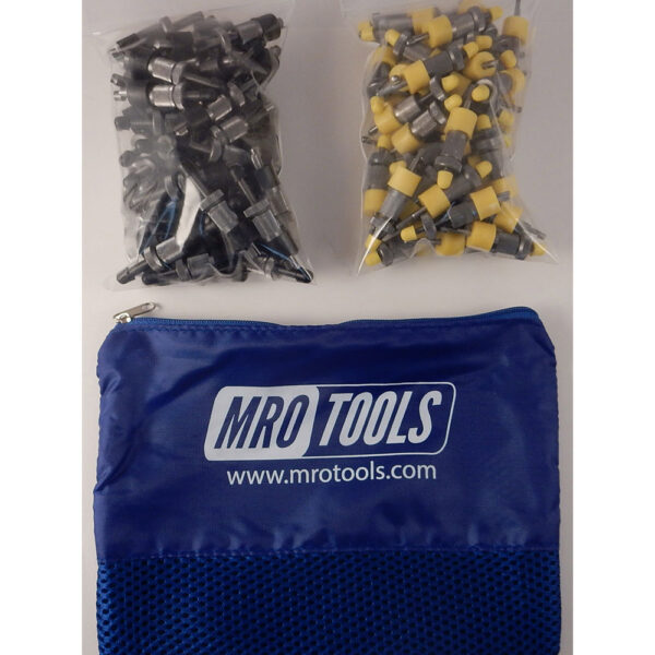 SSL3S100-1 No-Mar 50 1/8'' & 50 3/16'' Sheet Metal Fasteners Kit w/ Carry Bag