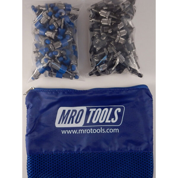 SSL3S100-4 No-Mar 50 3/16'' & 50 5/32'' Sheet Metal Fasteners Kit w/ Carry Bag