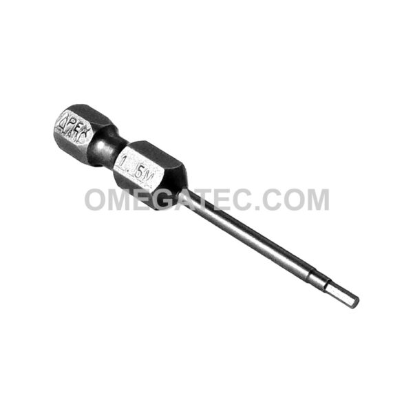 AM-1.5MM Apex Brand 1/4'' Socket Head (Hex-Allen) Power Drive Bits, Metric