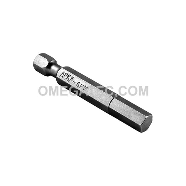 AM-6MM Apex Brand 1/4'' Socket Head (Hex-Allen) Power Drive Bits, Metric