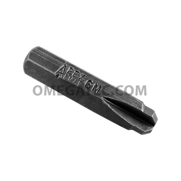 BNAE-6MM Apex Brand 6mm B.N.A.E. Insert Bit, 1/4'' Hex Drive