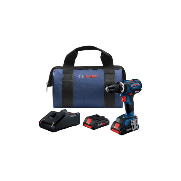 BOSCH GSB18V-535CB25 18V EC Brushless Connected-Ready Compact Tough 1/2'' Hammer Drill Driver Kit