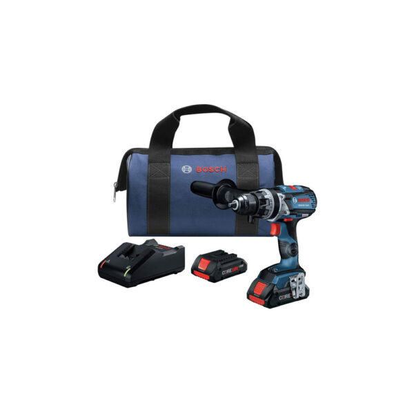 BOSCH GSB18V-755CB25 18V EC Brushless Connected-Ready Brute Tough 1/2'' Hammer Drill Driver Kit