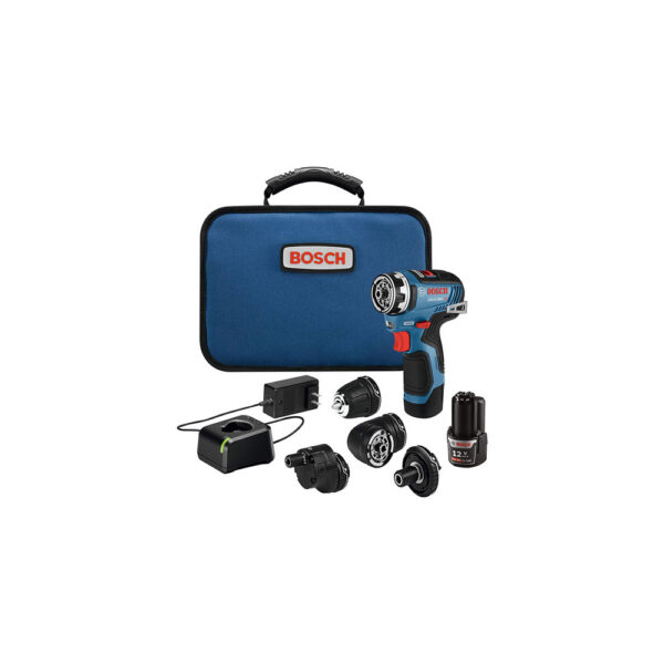 BOSCH GSR12V-300FCB22 12V Max EC Brushless FlexiClick 5-in-1 Drill Driver Kit