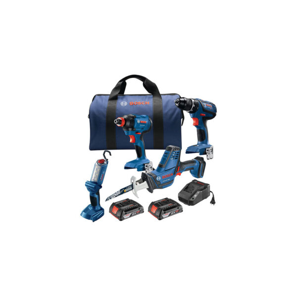 BOSCH GXL18V-496B22 18V 4-Tool Combo Kit