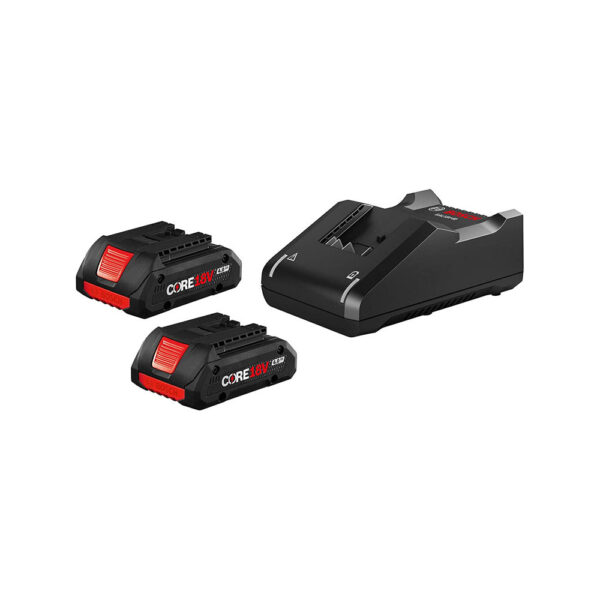 BOSCH GXS18V-11N25 CORE18V Starter Kit with (2) 4.0Ah CORE18V Compact Batteries